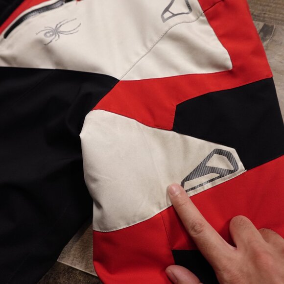 Spyder Leader Ski Jacket Boys 18 Red/Black/White Insulated Winter Snow Coat - Picture 10 of 16